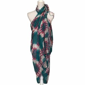 Pyaar ITZA teal pink scarf sarong coverup beach accessory